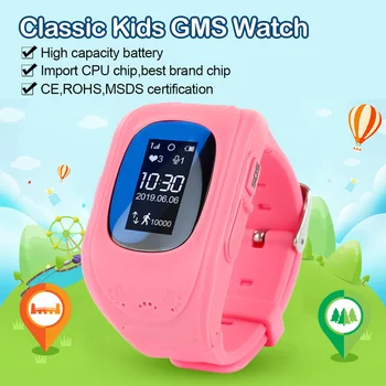 Anti Ztratil Q50 OLED Dítě GPS Tracker SOS Inteligentní Sledování Polohy Telefonu GPS Děti Dětské Hodinky Kompatibilní s IOS & Android Dárek
