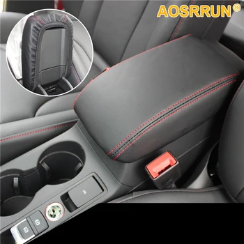 AOSRRUN PU kožené Auto Loketní opěrka Box Kryt autodoplňky Pro Audi A3 Q3 2013-2018