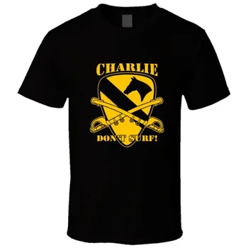 APOCALYPSE NOW Charlie Dont Surf 2 Bla Pánské T Shirt Kulatý Ne Krátké Rukávy Topy Oblečení