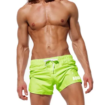 AQUX Nové pánské sportovní kalhoty beach šortky plavání kalhoty Běh sportovní Rychle Suché mužské kraťasy Letní Plavky Barevné