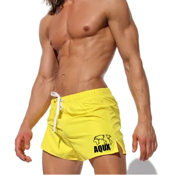 AQUX Nové pánské sportovní kalhoty beach šortky plavání kalhoty Běh sportovní Rychle Suché mužské kraťasy Letní Plavky Barevné