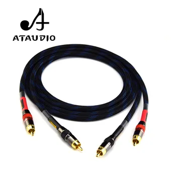 ATAUDIO Hi-RCA 2RCA Kabel Vysoké Kvality 4N hi-fi OFC Samec na mužskou Audio Kabel Pro Sluchátka