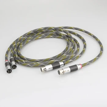 Audiocrast A10 Stříbrný Pozlacený Vyvážené XLR Audio Propojovací Kabely XLR Propojovací Kabel Pro Zesilovač, CD Přehrávač Audiofily