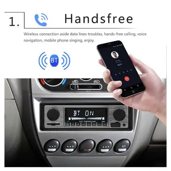 Auto Auto Rádio Bluetooth Vintage MP3 Multimediální Přehrávač, NÁM, Vintage Auto, Bluetooth, Rádio, MP3 Přehrávač, Stereo USB/AUX Stereo Audio FM