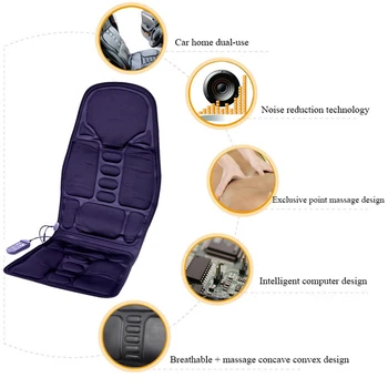 Auto masér multi-funkce celého těla polštář domů židle polštář krku, pasu, ramene, topení auto masážní polštář