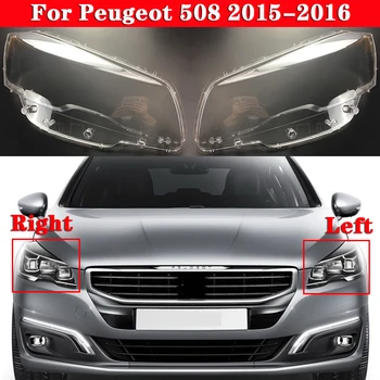 Auto Přední Světlomet Kryt Pro Peugeot 508-2016 Světlomet Stínidlo Lampcover Hlavy Lampa světlo Pokrývá sklo Objektivu Shell Čepice