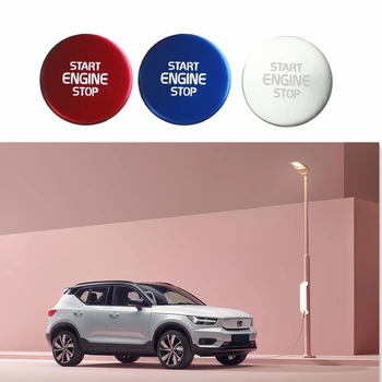 Auto Start Stop Kryt Motoru Tlačítko přepínač dekorace nálepka pro Volvo xc40 2017 2018 2019 2020 Hliníkové Slitiny auto Příslušenství