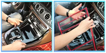 Auto Středové Konzole Panel dekorace kryt střihu uhlíkových vláken Car styling 2ks Pro Mercedes Benz Nové třídy E W213 200 300 2016-17