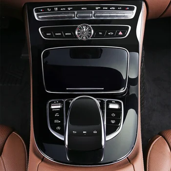 Auto Středové Konzole Panel dekorace kryt střihu uhlíkových vláken Car styling 2ks Pro Mercedes Benz Nové třídy E W213 200 300 2016-17