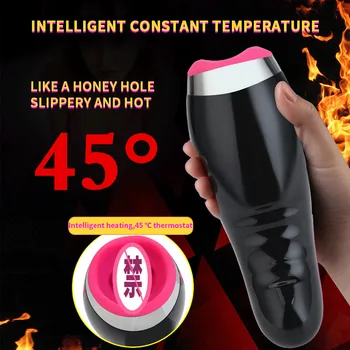 Automatické Topení Sání Mužské Masturbant Cup Smart Puls Svítilna Vibrátor vagina real kočička Sex Stroje, Kuřba, Sex Hračky Pro Muže
