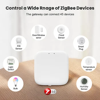 AVATTO ZigBee Gateway，Tuya ZigBee Smart Hub ,Smart Life APLIKACE Dálkový Ovladač Smart Home Most,Pracuje s Alexa Google Domov