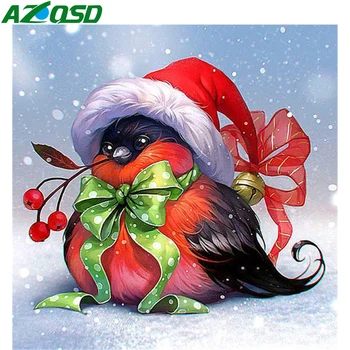 AZQSD Diamond Malování Vánočních Pták Mozaika Plné Náměstí Vrtačka Domácí Dekoraci Diamond Výšivky Prodej Zimní Zvířat Vyšívání