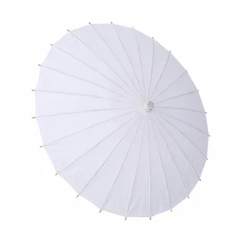 Bambus Bílý Papír Deštník Hedvábný Papír Paraso Čínské Tradiční Starobylé Řemeslo Bílý Deštník Čína Tradiční Taneční Rekvizity