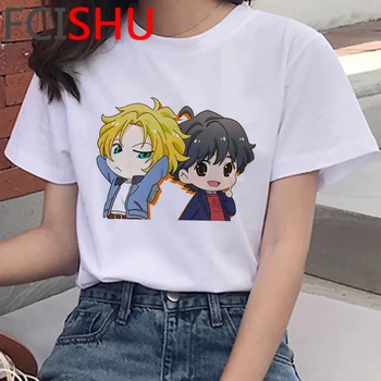 Banán Ryby Vtipné Kreslené Japonské Anime T Shirt Ženy Harajuku Kawaii T-shirt Ullzang Roztomilé Grafické Tričko Manga Top Tees Žena