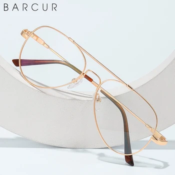 BARCUR Design Classic Titan Pilotní Brýle Rám Muži Ultralight Módní Oční Krátkozrakost Předpis Optické Brýle