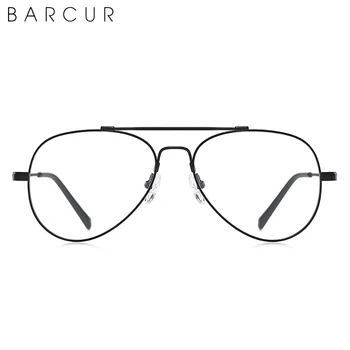 BARCUR Design Classic Titan Pilotní Brýle Rám Muži Ultralight Módní Oční Krátkozrakost Předpis Optické Brýle
