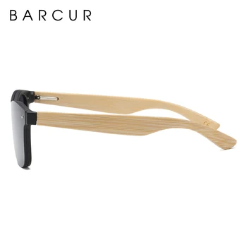 BARCUR sluneční Brýle Muži Bambusové Sluneční brýle Dřevěné Chrámy Vintage Brýle pro Ženy, Muže, Doplňky