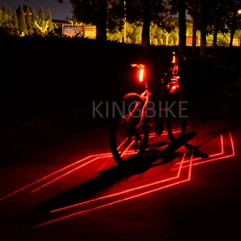 BaseCamp Kolo Světlo Laserové zadní Světlo jízdního Kola Světla LED Svítilna Kolo Cool Osobnost MTB USB Nabíjení Výstražná Světla Bike Příslušenství