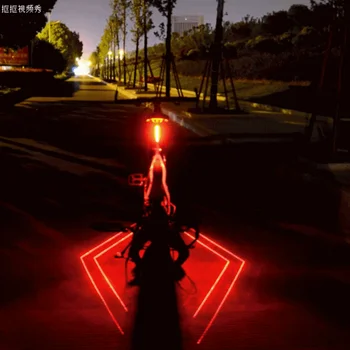 BaseCamp Kolo Světlo Laserové zadní Světlo jízdního Kola Světla LED Svítilna Kolo Cool Osobnost MTB USB Nabíjení Výstražná Světla Bike Příslušenství