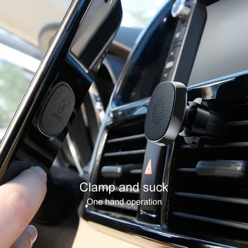 Baseus Magnetický Auto Telefon Držák Suporte Celular Carro Air Vent Držák Mobilního Telefonu Stojí Auto Mount Telefon Držák Pro iPhone