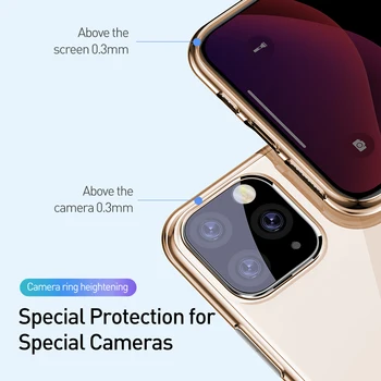Baseus Vysoce Transparentní Pouzdro Pro iPhone 11Soft Silikonové TPU, Ultra Tenké Měkké Ochranné Telefon Pouzdro Pro iPhone 11 Pro XR Xs Xs Max