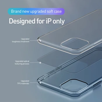 Baseus Vysoce Transparentní Pouzdro Pro iPhone 11Soft Silikonové TPU, Ultra Tenké Měkké Ochranné Telefon Pouzdro Pro iPhone 11 Pro XR Xs Xs Max