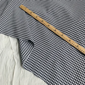 Bavlněná Tkanina Puzzle Houndstooth Vzor Vytištěné Listy Domácí Textilní Nášivky Řemeslo DIY Dodávky