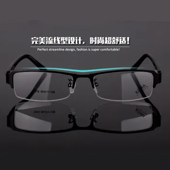 BCLEAR Klasický Half-Rim Slitiny Brýle Rám Značky Návrhář Obchodní Muži Rám Podívaná, Brýle Jarní Závěs Na Acetát Nohy