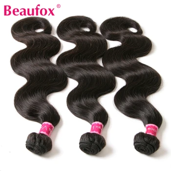 Beaufox Brazilské Tělo Wave Lidské Vlasy Tkát Svazky Rozšíření 1/3 Ks Spoustu Vlasy Svazky Remy Přírodní Barva