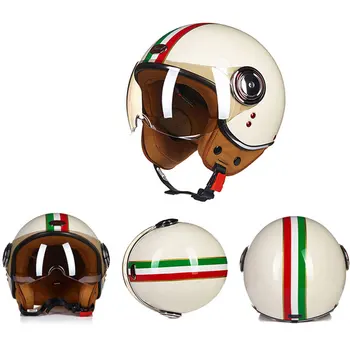 BEON Helmu Vrtulník 3/4 Open Face Vintage Moto Přilba Moto Helmice, Casco Capacete Muži Ženy Skútr, Motorku, Helmu