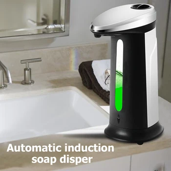 Bezdotyková Mytí Rukou, Dezinfekci Nádoby 400ml Automatický Dávkovač na Tekuté Mýdlo pro Kuchyň Koupelna Doplňky Sada