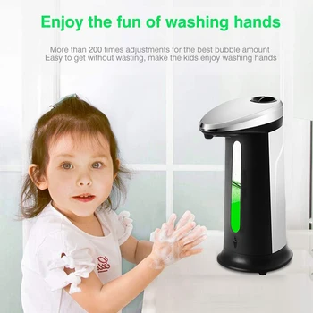 Bezdotyková Mytí Rukou, Dezinfekci Nádoby 400ml Automatický Dávkovač na Tekuté Mýdlo pro Kuchyň Koupelna Doplňky Sada