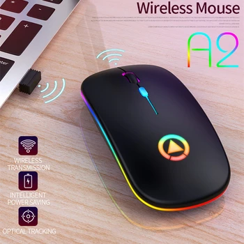Bezdrátová Myš Bluetooth 5.0+3.0+2.4 G 3 Režimy Počítač Tichý Dobíjecí Herní Myš Podsvícená USB Optické Myši Pro PC Laptop