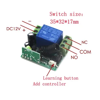Bezdrátové Dálkové Ovládání Přepínač Radio Přepínač 1CH Relé Přijímač Vysílač Pro Motorová Brány Osvětlení Learning Code 315Mhz