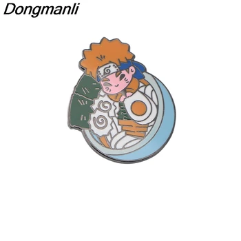 BG472 Dongmanli Kreslený Roztomilý Chlapec Jíst Nudle Smalt Kolíky Brože, Odznaky Džíny Klopě Pin Anime Šperky Dárek pro Děti, Přátele