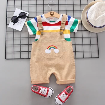 BibiCola Letní Baby Boy Oblečení Děti Oblečení Sady pro Chlapce Batole Boy Oblečení Krátký Rukáv Košile +Džíny Džínové Šortky Oblek