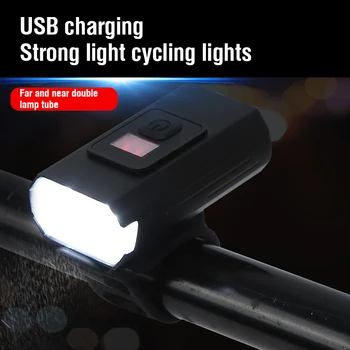 Bike Světlo Přední Kolo Světla usb Nabíjecí T6 LED MTB Horské Silniční Kolo Svítilna 6 Režimy Světlomet Cyklistické Vybavení
