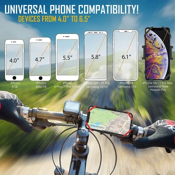 Bike Telefon Držák Anti Shake 360 Otáčení Kola Motocyklu Telefon Držák pro Řídítka Bike Příslušenství pro Iphone 12