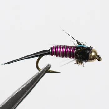Bimoo 10ks 12# Copper John Beadhead Nymfy Fly Rybářské návnady