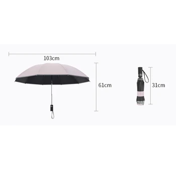BLA 2020 In Business Reflexní Proužek 10 kostí Automatický Deštník, Déšť, UV Deštník Pro Ženy, Muže, Větruodolný Deštníky YS200152
