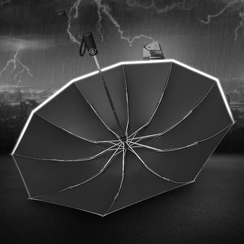 BLA 2020 In Business Reflexní Proužek 10 kostí Automatický Deštník, Déšť, UV Deštník Pro Ženy, Muže, Větruodolný Deštníky YS200152