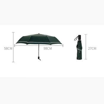 BLA Nový Čistý Stipe Módní 3-Skládací Deštník Pro Dívky Ženy UV Nepromokavé Deštník Slunečník Déšť, Slunce, Světla, Deštníky YD200216