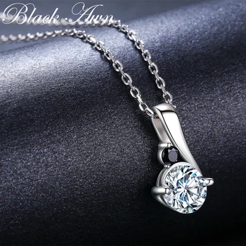 [BLACK AWN] Roztomilý 925 Sterling Silver Dámské Náhrdelník Přívěsky Ženy Bijoux Stříbro 925 Šperky KN030