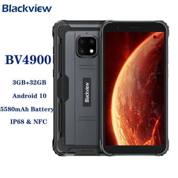 Blackview BV4900 Android 10 tă portable NFC IP68 tă robuste 3GB 32GB Smartphone 5580mAh batterie tă portabl