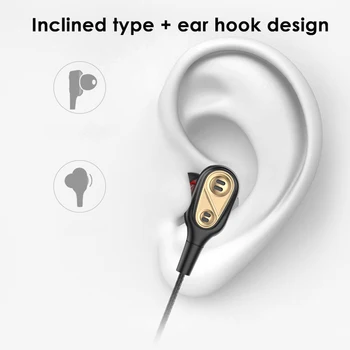 Bluetooth 5.0 Bezdrátový Headset Sluchátka 4 Velká Zvukové Jednotky In-Ear sluchátka Sluchátka Bezdrátová Bluetooth Sluchátka Podpora TF Karet