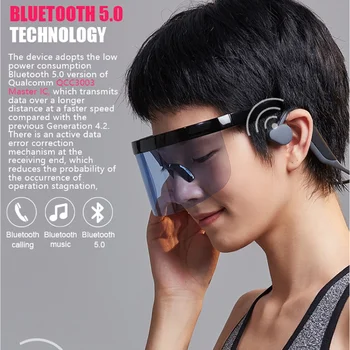Bluetooth Kostní Conductions Bezdrátová Sportovní Sluchátka Handsfree Sluchátka Vodotěsný IP5/6 Verze 5.0 DENREEL
