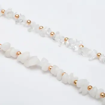 Boho vintage shell náhrdelník Kovový Transparentní Bílé Pláště Vícevrstvé Náhrdelník Dámy Šperky nové námořní styl bižuterie #6