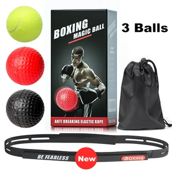 Box Reflex Ball Nastavit 3 Úrovně Obtížnosti, Rychlosti, Bojovat Děrování Míč ideální pro Reakci a Koordinaci Rukou a Očí MMA Školení