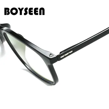 BOYSEEN 2018 Nové Měkké Lighte Vintage Brýle muži Ženy Brýle Rám Náměstí TR90 Brýle Rám Optické Gafas Oculos 11679