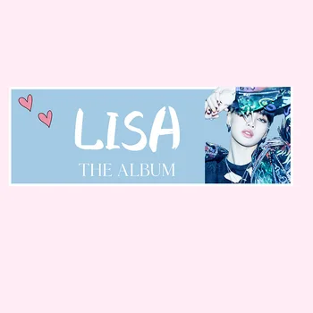 BP #1 Album ALBUM LISA ROSE JENNIE JISOO Non-tkané Ruku Banner Live Koncert Fandění Vedoucí Barevné Banner